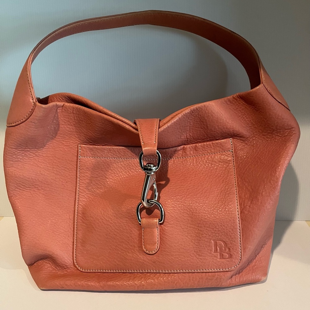 Dooney & Bourke Large Salmon Pink Hobo Bag